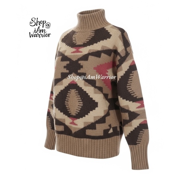 Banana Republic southwestern mock-neck wool pullover sweater *shop@ianwarrior - Picture 4 of 13